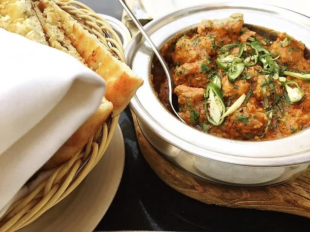 Seasonal dishes arranged for sharing