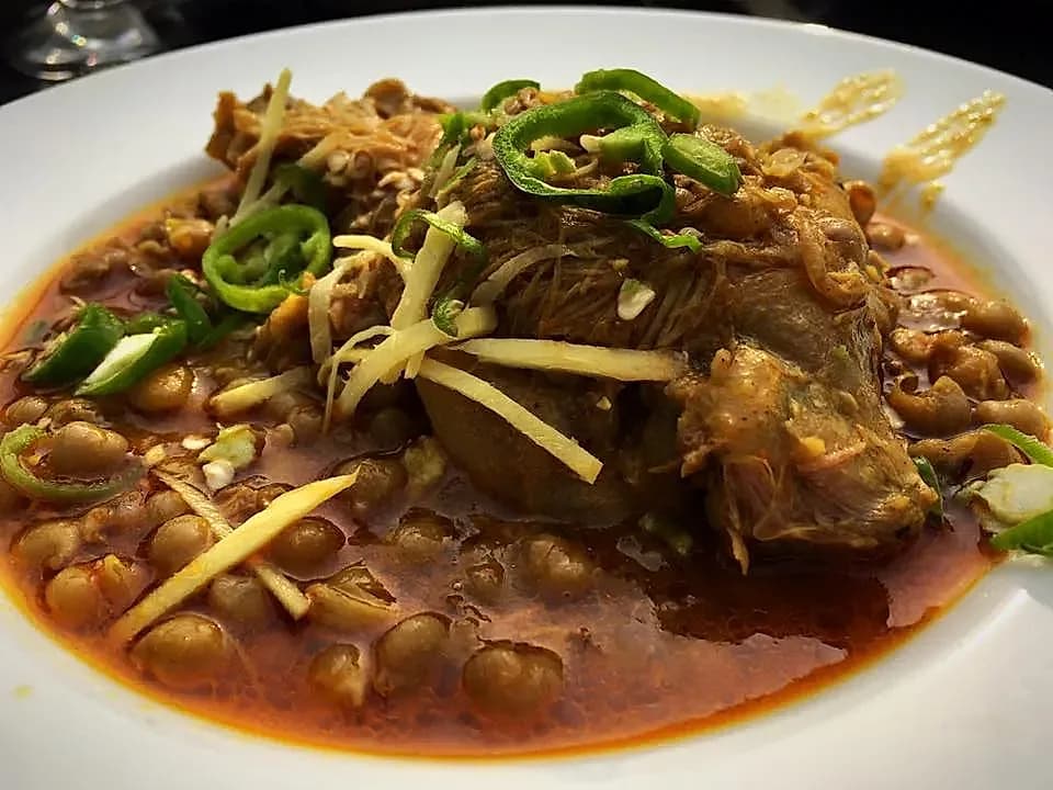 Seasonal dishes arranged for sharing