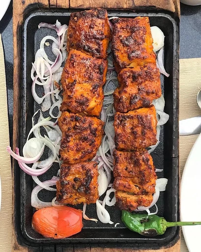 Seasonal dishes arranged for sharing
